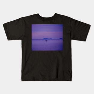 Whale Tale in Purple Dusk Kids T-Shirt